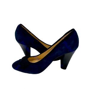 Isaac Mizrahi Julia blue suede pumps size 8